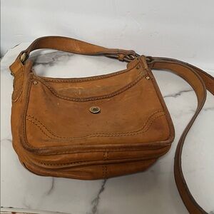 Frye Tan Leather Crossbody Bag